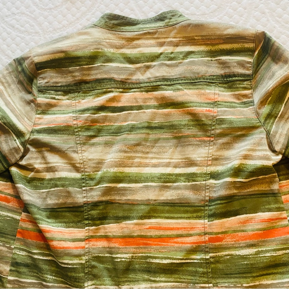 Chicos Size 1 Lightweight Open Front Multi Colore… - image 4